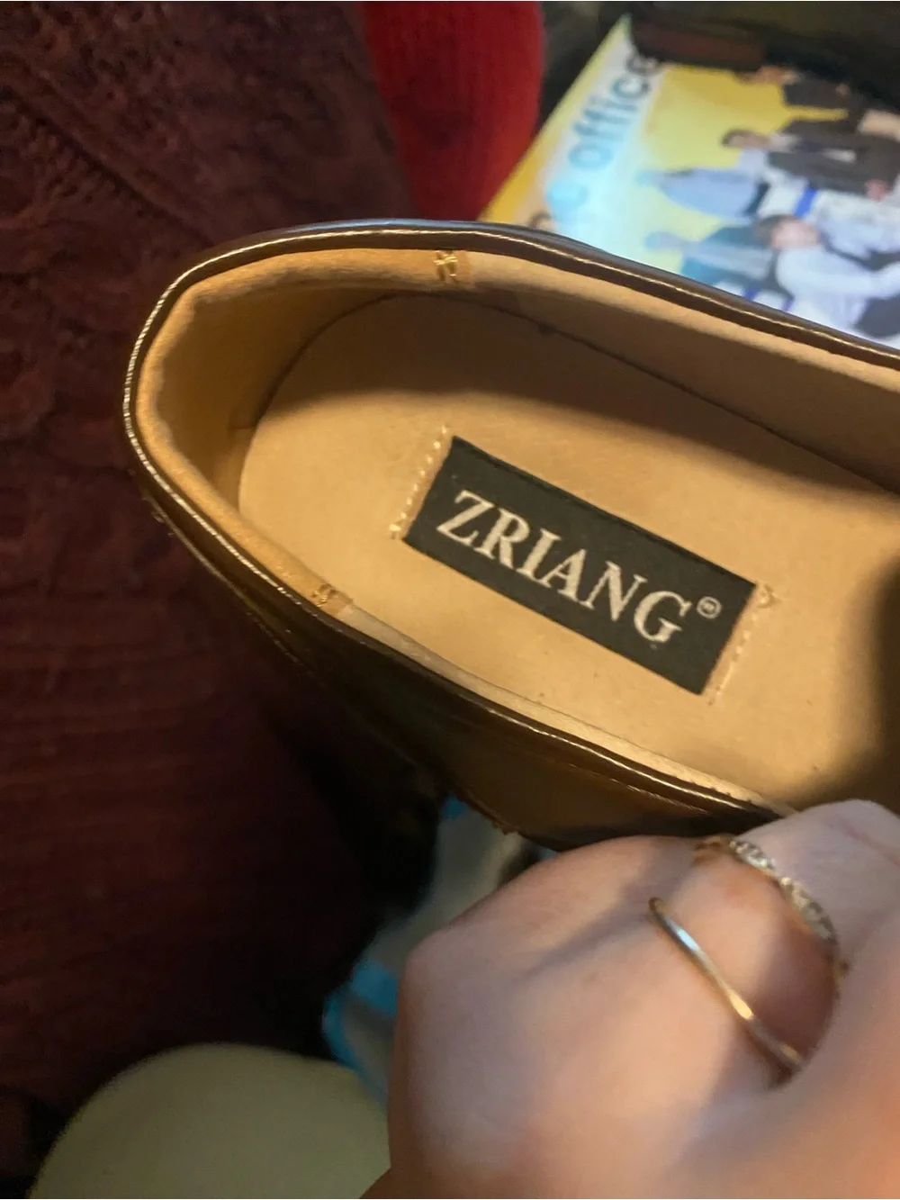 Zriang Men’s Brown Leather Slip-On Loafers — Classic Dress & Casual